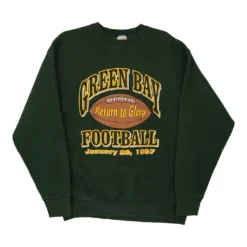 Vintage Green Bay Packers 1997 Fruit Of The Loom Sweatshirt - Large Green Cotton Blend