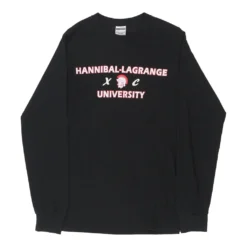 Vintage Hannibal La Grange University Jerzees Sweatshirt - Small Black Cotton Blend