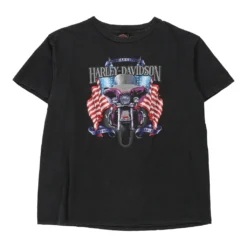 Vintage Gettysburg, PA 2002 Harley Davidson T-Shirt - XL Black Cotton