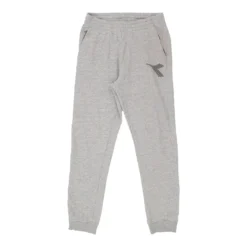 Vintage Diadora Joggers - Large Grey Cotton Blend