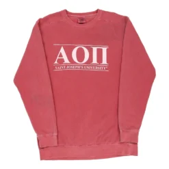 Vintage Saint Josephs University Comfort Colours Sweatshirt - Medium Pink Cotton