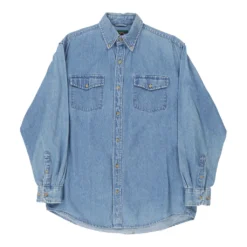 Vintage Saddlebred Denim Shirt - Medium Blue Cotton