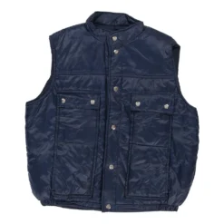 Vintage Unbranded Gilet - Large Blue Polyester