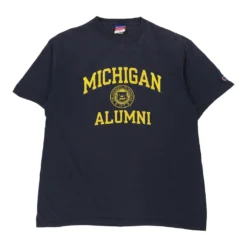 Vintage Michigan Alumni Champion T-Shirt - XL Navy Cotton