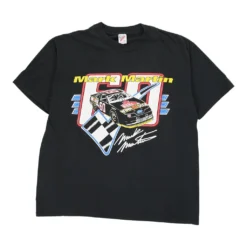 Vintage Mark Martin #60 Jerzees T-Shirt - XL Black Cotton