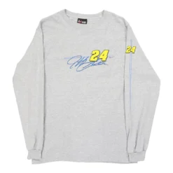 Vintage Jeff Gordon #24 Chase Authentics Long Sleeve T-Shirt - Medium Grey Cotton