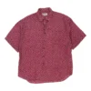 Vintage Laurent Patterned Shirt - Large Red Cotton -Outlet Garbitic Store Debbie mens 20.02.23137