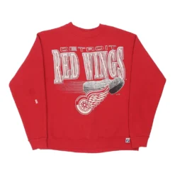 Vintage Detroit Red Wings Unbranded Sweatshirt - Medium Red Cotton -Outlet Garbitic Store Debbie mens jumpers T shirts 23.02.23269