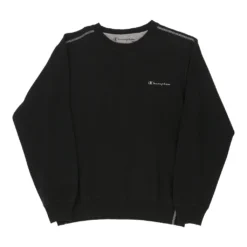 Vintage Champion Sweatshirt - Small Black Cotton