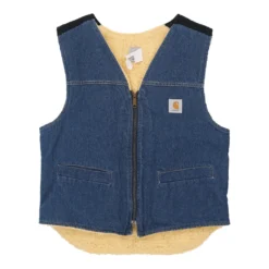 Vintage Carhartt Gilet - Large Blue Cotton