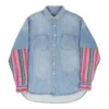 Vintage Balenciaga Denim Shirt - Small Blue Cotton -Outlet Garbitic Store Ele Designer 8.2.23211