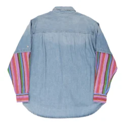 Vintage Balenciaga Denim Shirt - Small Blue Cotton -Outlet Garbitic Store Ele Designer 8.2.23213