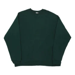 Vintage Hanes Sweatshirt - Large Green Cotton