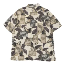 Vintage David Taylor Patterned Shirt - XL Beige Cotton -Outlet Garbitic Store Ele mens 2.3.23 back296