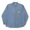 Vintage Illinois Joe College Denim Shirt - XL Blue Cotton -Outlet Garbitic Store Ele mens 28.2.23302