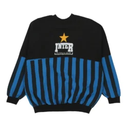 Vintage Inter Milan Unbranded Sweatshirt - Large Black Cotton Blend