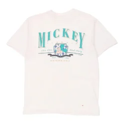 Vintage Mickey Mouse Unbranded T-Shirt - Medium White Cotton -Outlet Garbitic Store Ele mens mixed 4.1.23119