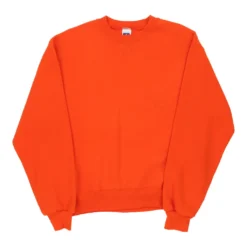 Vintage Russell Athletic Sweatshirt - Medium Orange Cotton