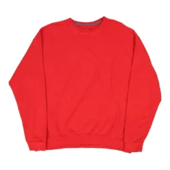Vintage Fruit Of The Loom Sweatshirt - XL Red Cotton Blend