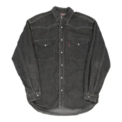 Vintage Levis Denim Shirt - Medium Black Cotton