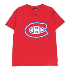 Vintage Montreal Canadiens Old Time Hockey T-Shirt - Medium Red Cotton