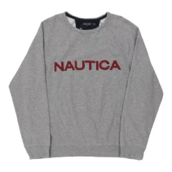 Vintage Nautica Sweatshirt - XL Grey Cotton