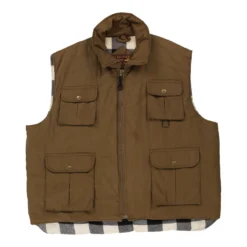 Vintage Branded Lion Gilet - 2XL Brown Polyester Blend