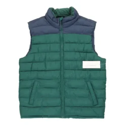 Vintage Old Navy Gilet - Large Green Polyester