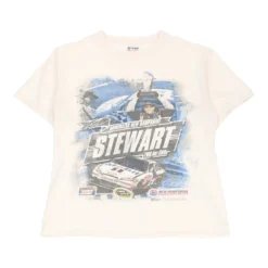 Vintage Tony Stewart Chase Authentics T-Shirt - Medium White Cotton