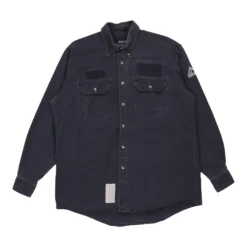 Vintage Bulwark Denim Shirt - Large Grey Cotton