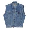 Vintage Racing Horse Denim Gilet - Medium Blue Cotton -Outlet Garbitic Store LUKE TOPS 17.01.23205