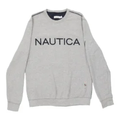 Vintage Nautica Sweatshirt - Medium Grey Cotton -Outlet Garbitic Store LoganLaurelSweatshirts.21.11.22278