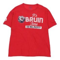 Vintage Belmont Bruins Champion T-Shirt - Large Red Cotton