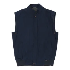 Vintage Jockey Gilet - Medium Navy Polyester