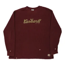 Vintage Carhartt Sweatshirt - XL Burgundy Cotton -Outlet Garbitic Store brooke mix rail 06.03.23263