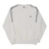 Vintage Adidas Sweatshirt - XL White Cotton -Outlet Garbitic Store brooke mix whites 06.03.23109