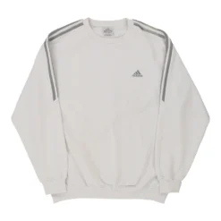 Vintage Adidas Sweatshirt - XL White Cotton