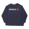Vintage Reebok Sweatshirt - 3XL Blue Cotton -Outlet Garbitic Store courteney mens 16.3.22254