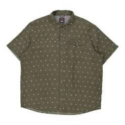 Vintage Wrangler Patterned Shirt - 2XL Green Polyester