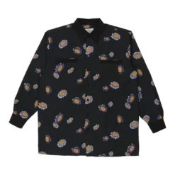 Vintage Mens Company Patterned Shirt - XL Black Polyester