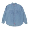 Vintage Marlboro Denim Shirt - XL Blue Cotton -Outlet Garbitic Store courteney mens tshirts jackets 25.5.22199