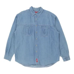 Vintage Marlboro Denim Shirt - XL Blue Cotton