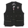 Vintage Red X Security Sea Barrier Sport Gilet- Medium Black Cotton -Outlet Garbitic Store ella mens jackets 26.04.22187