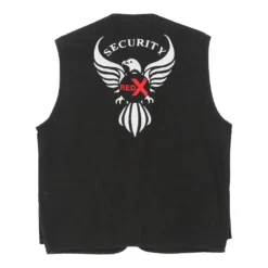 Vintage Red X Security Sea Barrier Sport Gilet- Medium Black Cotton -Outlet Garbitic Store ella mens jackets 26.04.22188