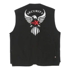 Vintage Red X Security Sea Barrier Sport Gilet- Medium Black Cotton -Outlet Garbitic Store ella mens jackets 26.04.22189