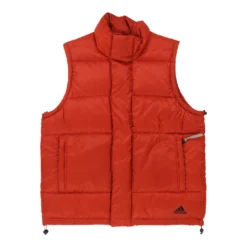 Vintage Adidas Gilet - Small Red Polyester