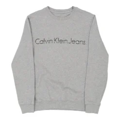 Vintage Calvin Klein Jeans Sweatshirt - Small Grey Cotton