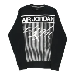 Vintage Jordan Sweatshirt - Medium Black Cotton Blend