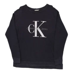 Vintage Calvin Klein Sweatshirt - Large Navy Cotton