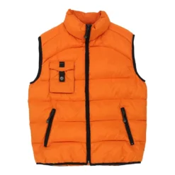 Vintage Sergio Tachini Gilet - Large Orange Polyester